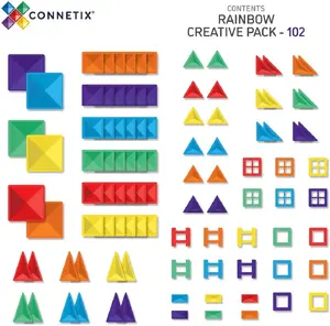 Магнитный конструктор Connetix Rainbow Creative Pack, 102 детали