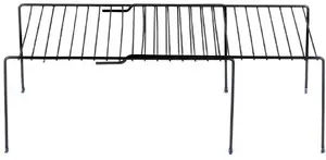 Vilde Półka kuchenna metalowa czarna rozsuwana 34,5-48 cm