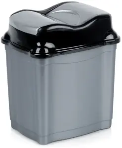 Berilo plastmasas atkritumu tvertne, 5 litri, pelēka