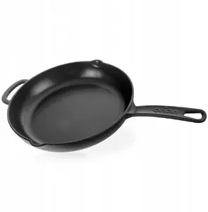 KRISBERG Cast Iron Enameled Frying Pan 26 cm for Induction and Grilling
