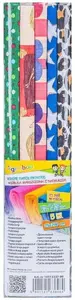 Gimboo Crepe Paper Roll with Print, 25x200 cm, 5 Pieces, Assorted Colors