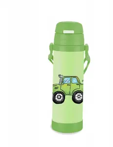 Maestro MR-1640-50-B bērnu termokrūze ar salmiņu 500ml ar automašīnas dizainu