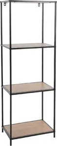 Стеллаж VidaXL H&S Collection с 3 полками, натуральный и черный