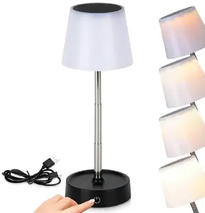 Techly LED galda lampa, bezvadu, balta, regulējams augstums 11-29,5 cm