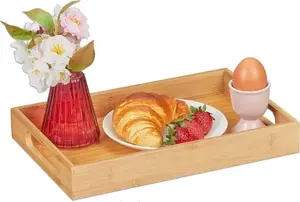 KRISBERG Bamboo Serving Tray with Handles 40x30x4.5 cm KR 2685