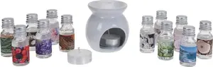 H&S Decoration Fragrance Set with Oil Burner, Essential Oils, and Candles