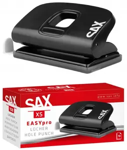 Caurumotājs Sax 158 EasyPro XS, caurumo līdz 10 loksnēm, melns
