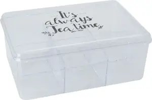 Plastic Tea Storage Container with Dividers