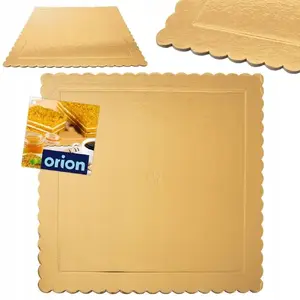 Lumarko Square Cake Board, Gold, 34x34 cm