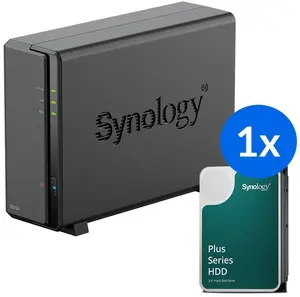 Сетевое хранилище Synology DS124, 1 отсек, жесткий диск 8 ТБ
