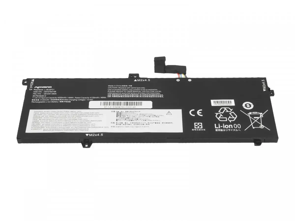 Аккумулятор Movano для Lenovo ThinkPad X13, X390, X395 Photo 3