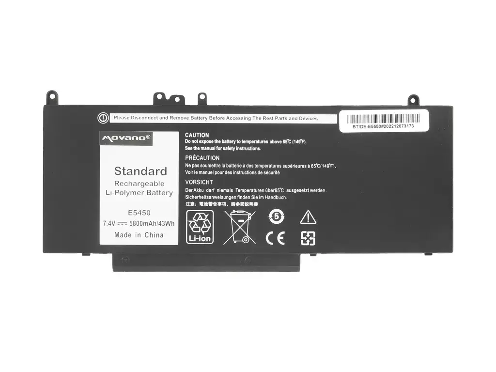 Аккумулятор Movano для Dell E5450 E5550 7.4В 5800мАч Photo 5