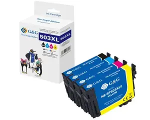 G&G 20575 Compatible High Yield Ink Cartridge Multipack for Epson, Black, Cyan, Magenta, Yellow, 4-Pack