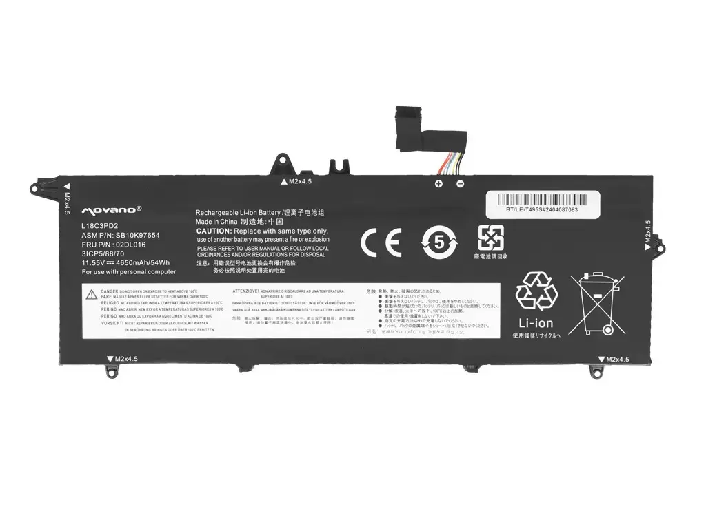 Аккумулятор Movano для Lenovo ThinkPad T490s T495s T14s Photo 5