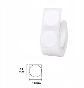 NIIMBOT T31*31 apaļas termouzlīmes, 210 gabali, baltas