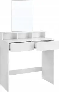 Glamour Toaletka z lustrem biała do makijażu 80 cm GLAMOUR