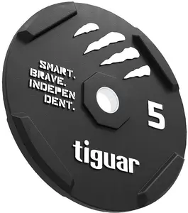 Tiguar Rubber Bumper Plate 5 kg Black