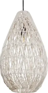 Beliani Lampa pleciona wisząca beżowa ANNOTTO