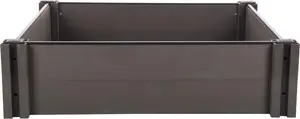 G21 Crop Raised Garden Bed 106 x 106 x 27 cm, WPC, Ebony