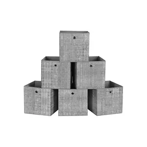 Songmics RFB02LG-3 Square Storage Box Set, Grey
