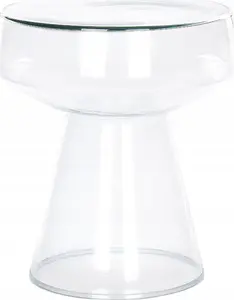 Beliani LAGUNA Side Table, Transparent Glass