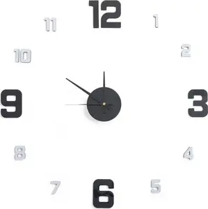 G21 Metallic Style Self-Adhesive Wall Clock