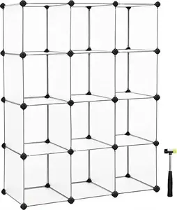 Songmics LPC34L Modular Storage Shelf Unit with Interlocking Design
