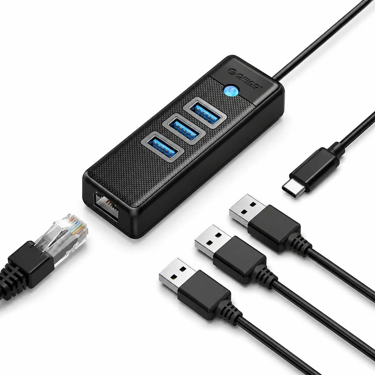 ORICO PW3UR25-C3 USB centrmezgls ar 3x
