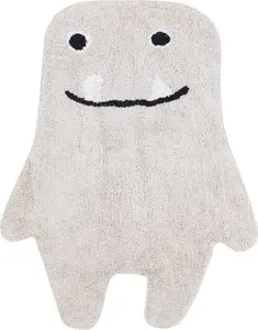 Beliani ZODI Cotton Children's Rug, Monster Design, Beige
