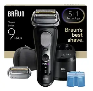 Braun Series 9 Pro+ 9660CCPS Сеточная бритва Триммер Черный, Серебристый