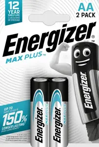 Alkaline battery LR6 (AA) EP91 1.5V 3000mAh MAX plus Energizer 2pcs blister