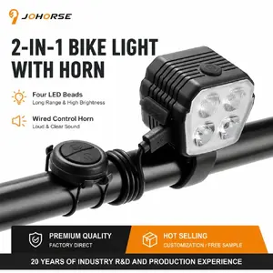 iLike   120dB Electric Bike Horn with Wired Remote Button, Waterproof Bicycle Horn for Bikes & E-Scooters 