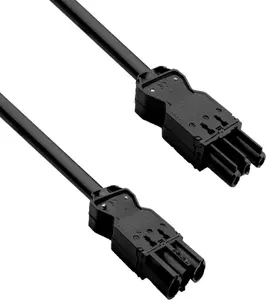helos Geräteverlängerung GST18 kompatibel Stecker auf Buchse schwarz 1,5m (412947)
