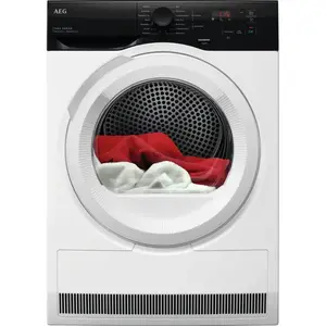 Сушильная машина AEG Series 7000 TE782W84W, отдельностоящая, тепловой насос, 8 кг, белая