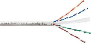 Emiter Net UTP Cat.6 U/UTP Network Cable, 450MHz, Solid Conductor, PVC, Grey