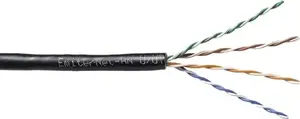 EmiterNet UTP Cat.5e Outdoor Network Cable, 4x2x0.5 Solid Wire, PVC+PE Jacket