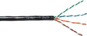 EmiterNet UTP Cat.5e Outdoor Gel-Filled Network Cable, 4x2x0.5 Solid Wire, PE Jacket