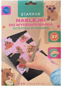Dymo Scratch-Off Capybara Stickers 180x260 mm, 5 Sheets