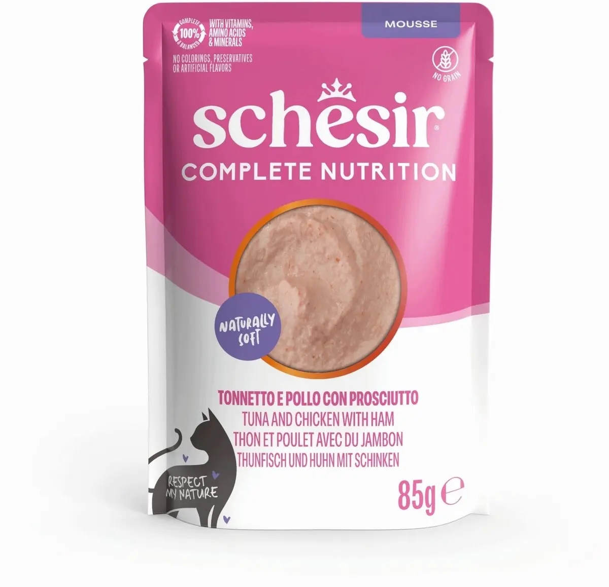 Schesir Complete Nutrition mitrā barība kaķiem