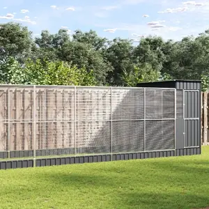 vidaXL Aviary with Extension, Silver, Steel