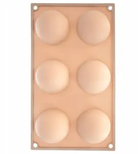 Aptel Silicone Mold for 6 Half-Sphere Desserts