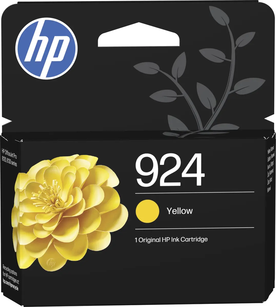 HP 924 dzeltena oriģinālā tintes kasetne