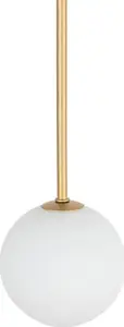 Lampa wisząca Nowodvorski Wisząca lampa Kier 10308 szklana kula ball biała złota