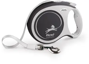 Flexi Comfort Plus L Retractable Tape Leash 8 m Grey
