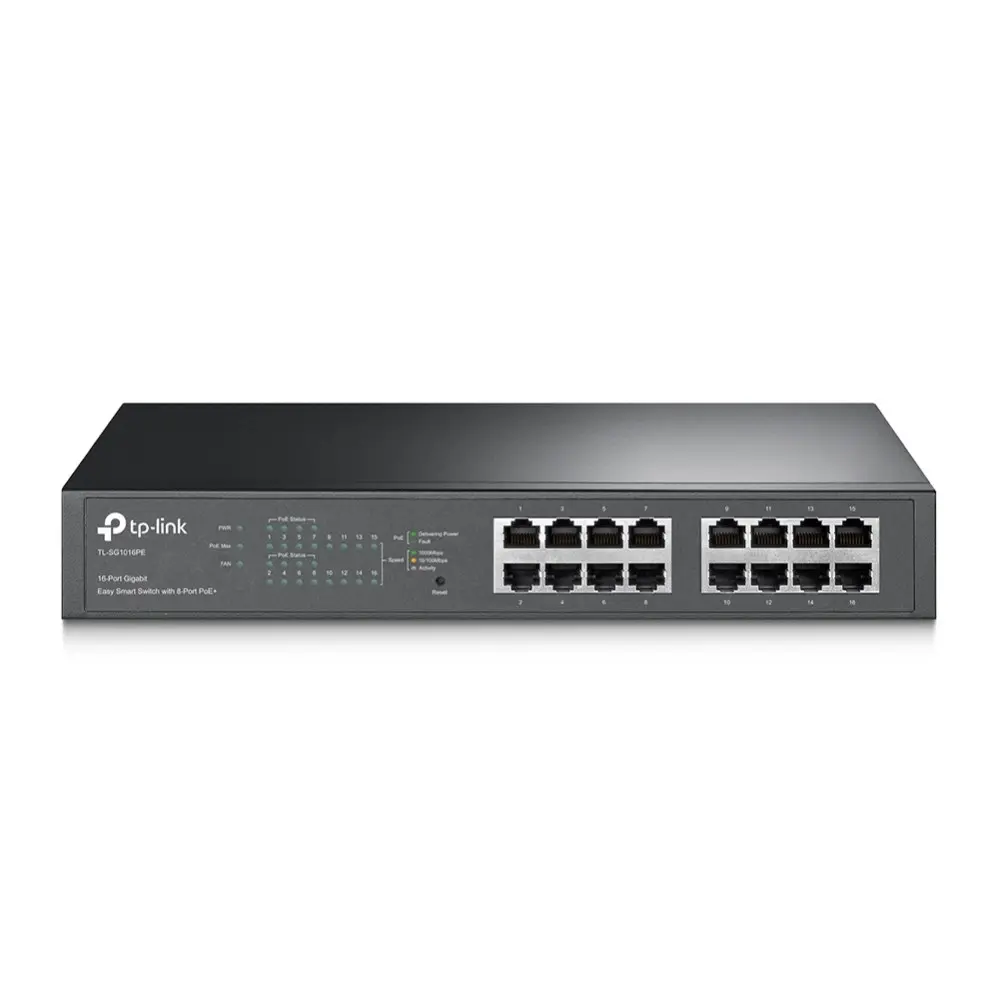 TP-Link TL-SG1016PE pārvaldāms L2 Gigabit Ethernet