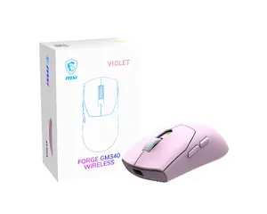 MSI Forge Gm340 Wireless Violet pele Speļu Abām rokām RF bezvadu sakari + Bluetooth Optisks 12000 DPI