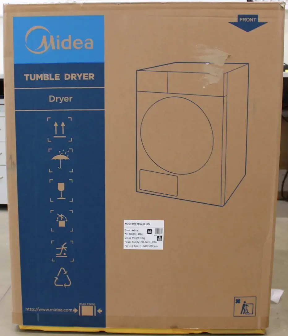 Midea MD205H80BW/W-BK Front Loading Tumble Dryer Photo 2