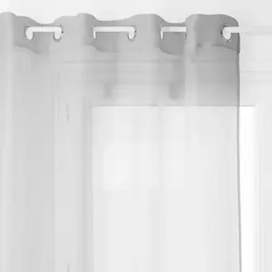 Atmosphera Moly 146280B Net Curtain, 135x240 cm, Grey