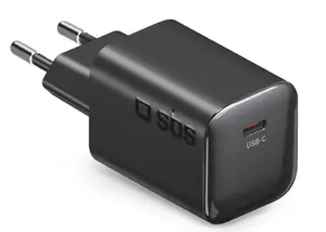SBS TETRGAN1C45WK mobile device charger Universal Black AC Fast charging Indoor