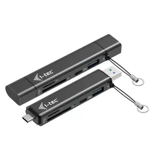 i-tec CADONGLEUSBSD хаб-разветвитель USB 3.2 Gen 1 (3.1 Gen 1) Type-A + Type-C 5000 Мбит/с Черный